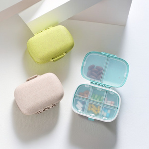 Double layer 8 Compartments Travel Pill Organizer Moisture Proof Small Pill Box for Pocket Purse Daily Pill Case