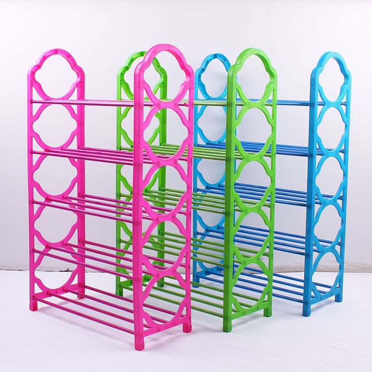 Five - layer plastic multi - layer shelf daily use shoe rack