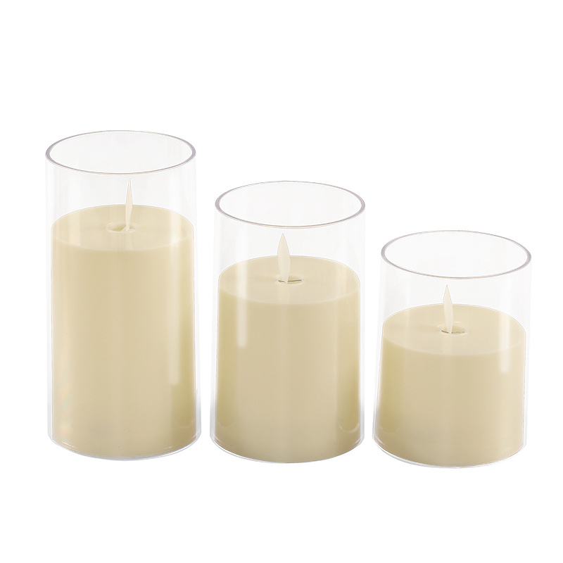 Bougie Kerzen Pillar Real Wax Electric Tea Light Battery Operated Candles Velas LED Candle Flameless Candles With Remote