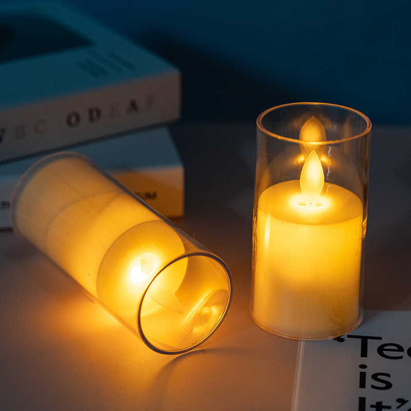 Bougie Kerzen Pillar Real Wax Electric Tea Light Battery Operated Candles Velas LED Candle Flameless Candles With Remote