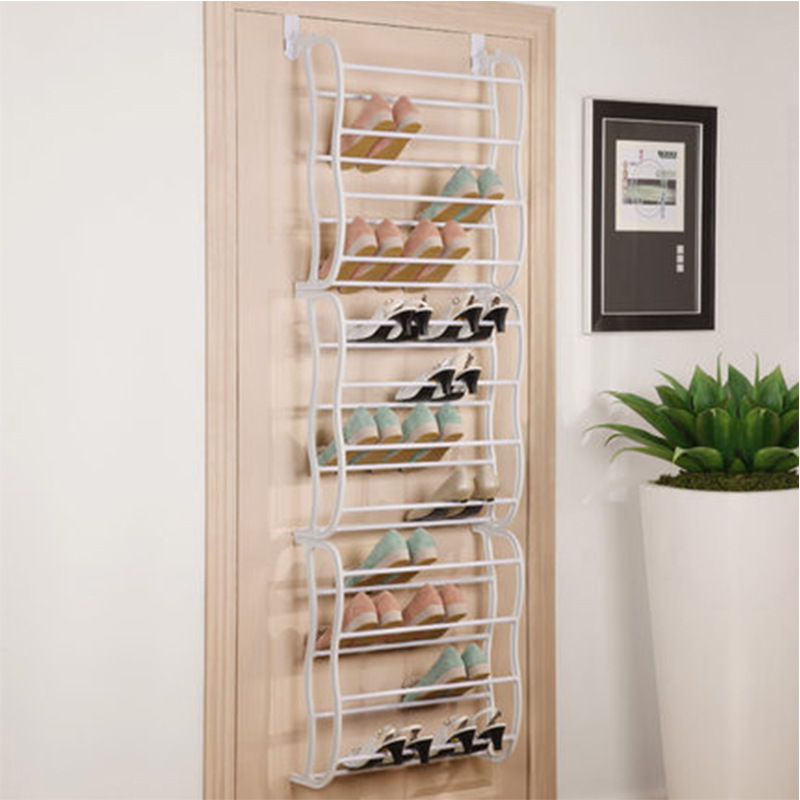 Behind Door Shoes Rack Hanger Space Saving Stainless Steel Non-Slip Clothes Hangers Clothes Closet Storage Hook