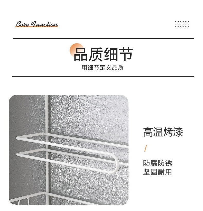 Wholesales 5 Layers Hanging wall mounted Folding shelf Refrigerator side storage rack kitchen storage holder