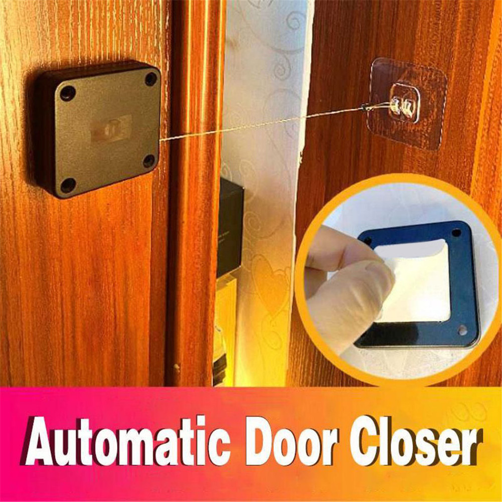 Home Office Punch-free 1000g Pull Easy Installation Concealed Portable Automatic Door Closer