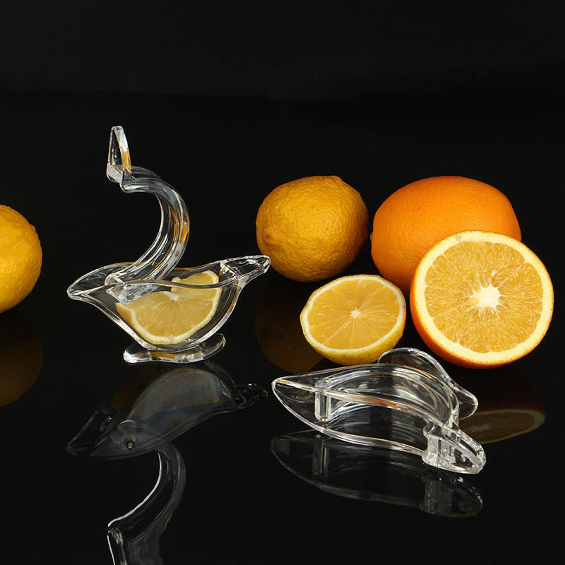 Crystal Acrylic Bird Lemon Press Squeezer Bird Shaped Glass Steel Transparent Plastic Art Lemon Squeezer Bird