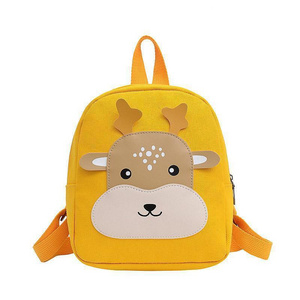 Cartoon kindergarten small school bag 3-6 years old boy and girl baby cute backpack bear deer canvas children's backpack