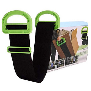 Non-slip Straps for Furniture Carrying, Boxes Moving Handling Belt Other Household Sundries Black