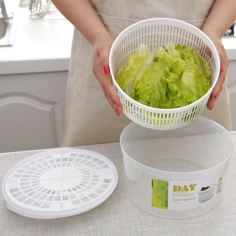 High Quality Kitchen Appliance Tools Salad Mixer Plastic Manual Fruit and Vegetable Salad spinner