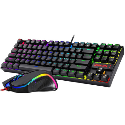 Redragon Keyboard Mouse Set K552-RGB-BA Mechanical Gaming Keyboard and Mouse Combo Wired RGB   for Windows PC Gamers