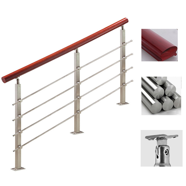 Indoor Stainless Steel Cable Balustrade Channel Stair Exterior Small Tube Balustrade Railing Handrail