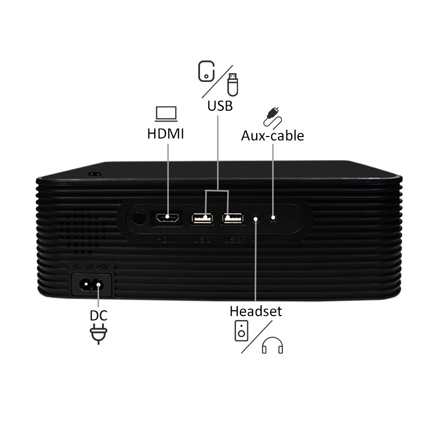 Factory wholesale native 1080p Smart Video Led 4k Android 9.0 home theatre system private projector