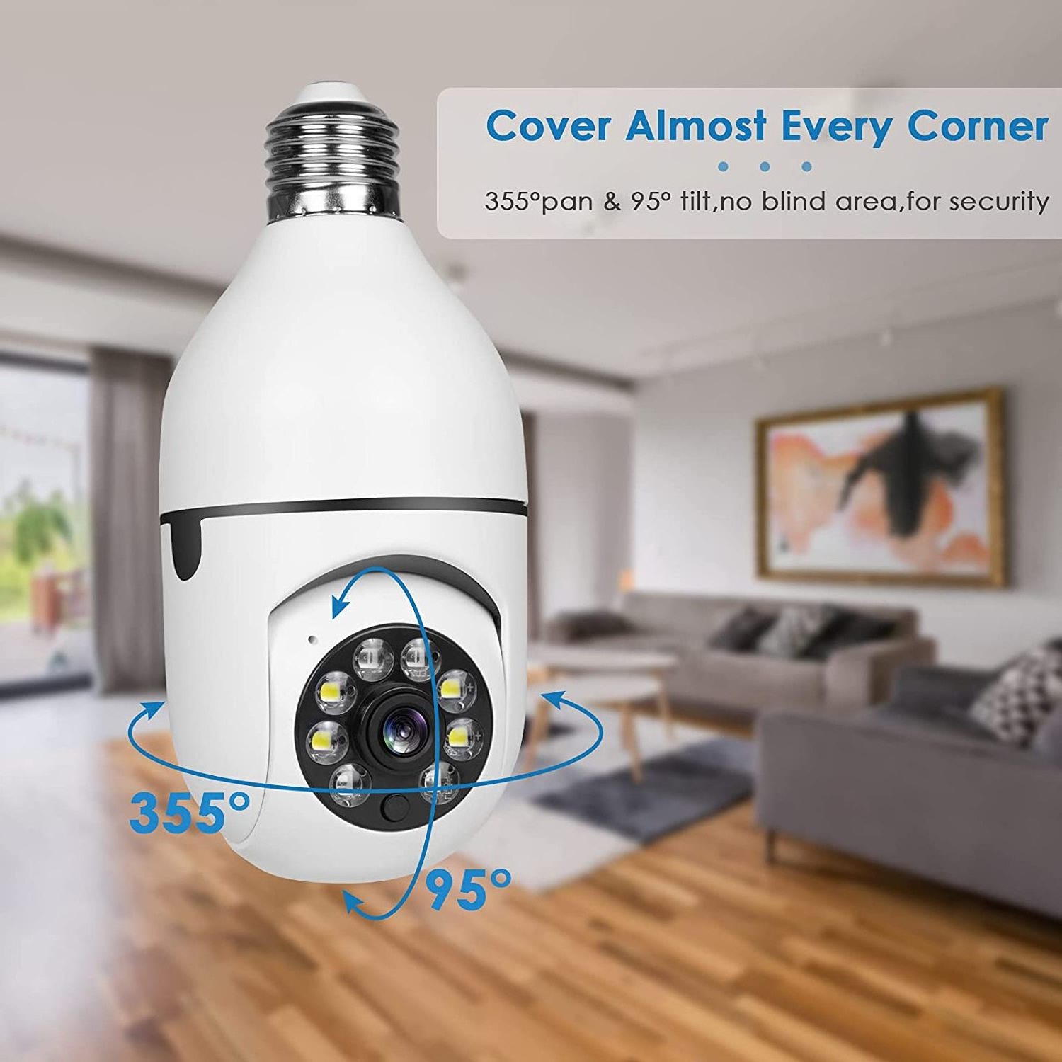 Hotselling 1080P Camera Light Bulbs Full Light Night Vision Motion Detection And Alarm Wifi Bulb Camera E27 Bulb 360 Camera