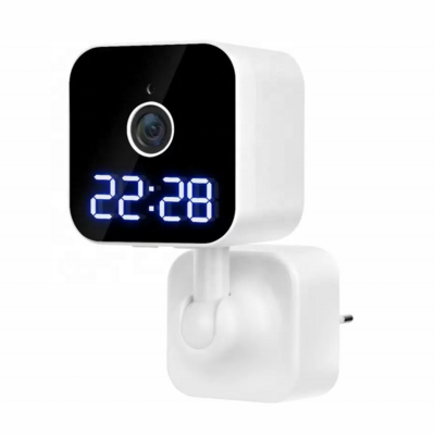 V380 Smart Clock Pocket Time Showing Clock Camera Two-way Audio Night Vision Security Wifi Plug Clock Camera