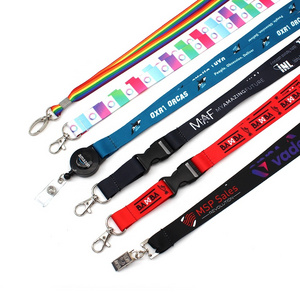 Wholesale OEM Sublimation Polyester Nylon Plain Cheap Personalized Custom Logo Printed Lanyard