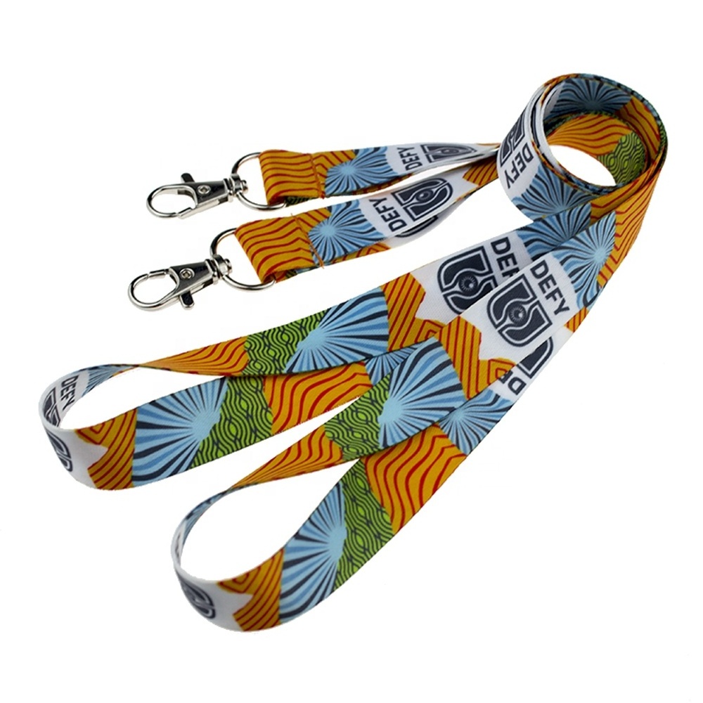 Wholesale OEM Sublimation Polyester Nylon Plain Cheap Personalized Custom Logo Printed Lanyard