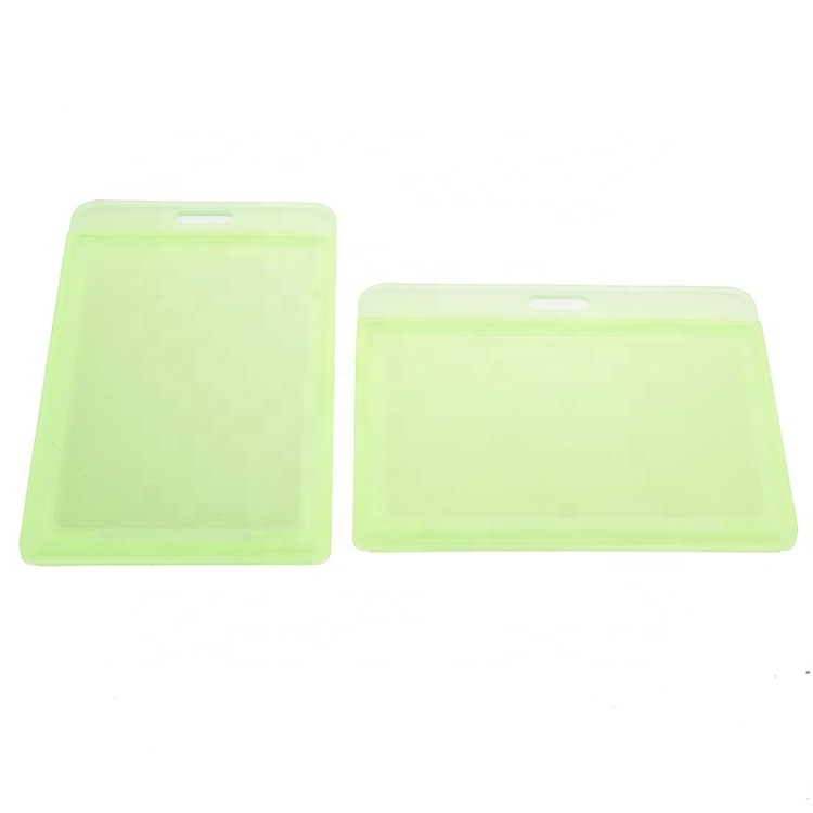 Plastic Waterproof Transparent Work Badge Holder PVC Protector Card