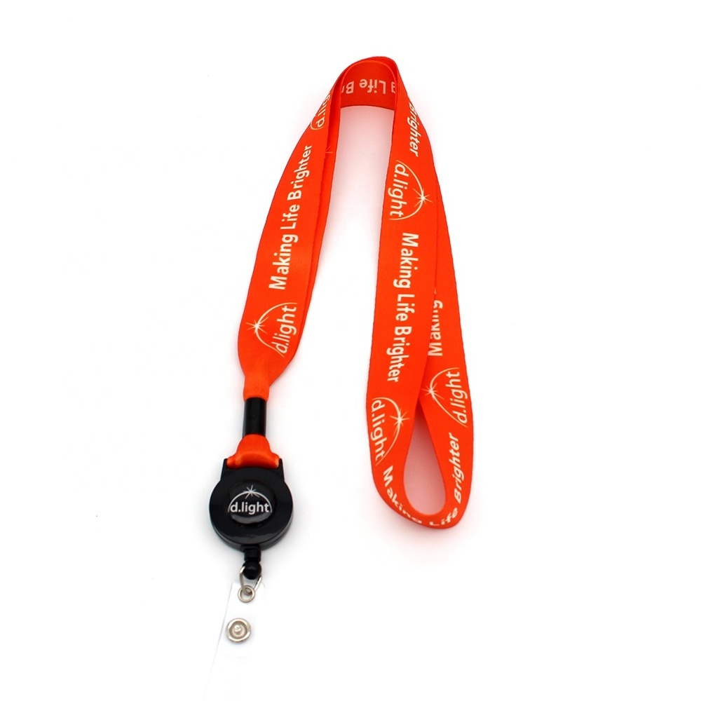 Factory hot sale easy pull buckle custom stretchable letter logo printing key neck strap lanyard