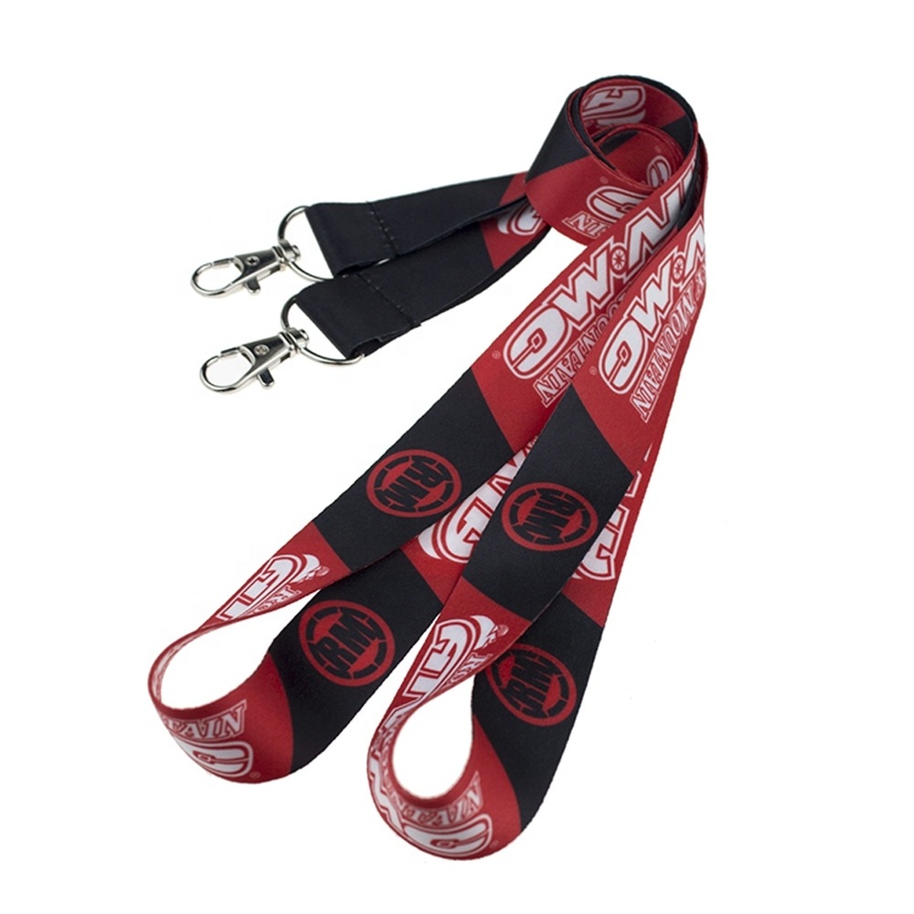 Wholesale OEM Sublimation Polyester Nylon Plain Cheap Personalized Custom Logo Printed Lanyard