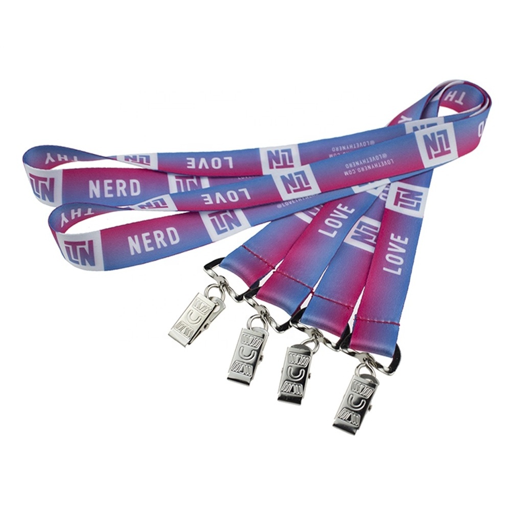 Wholesale OEM Sublimation Polyester Nylon Plain Cheap Personalized Custom Logo Printed Lanyard