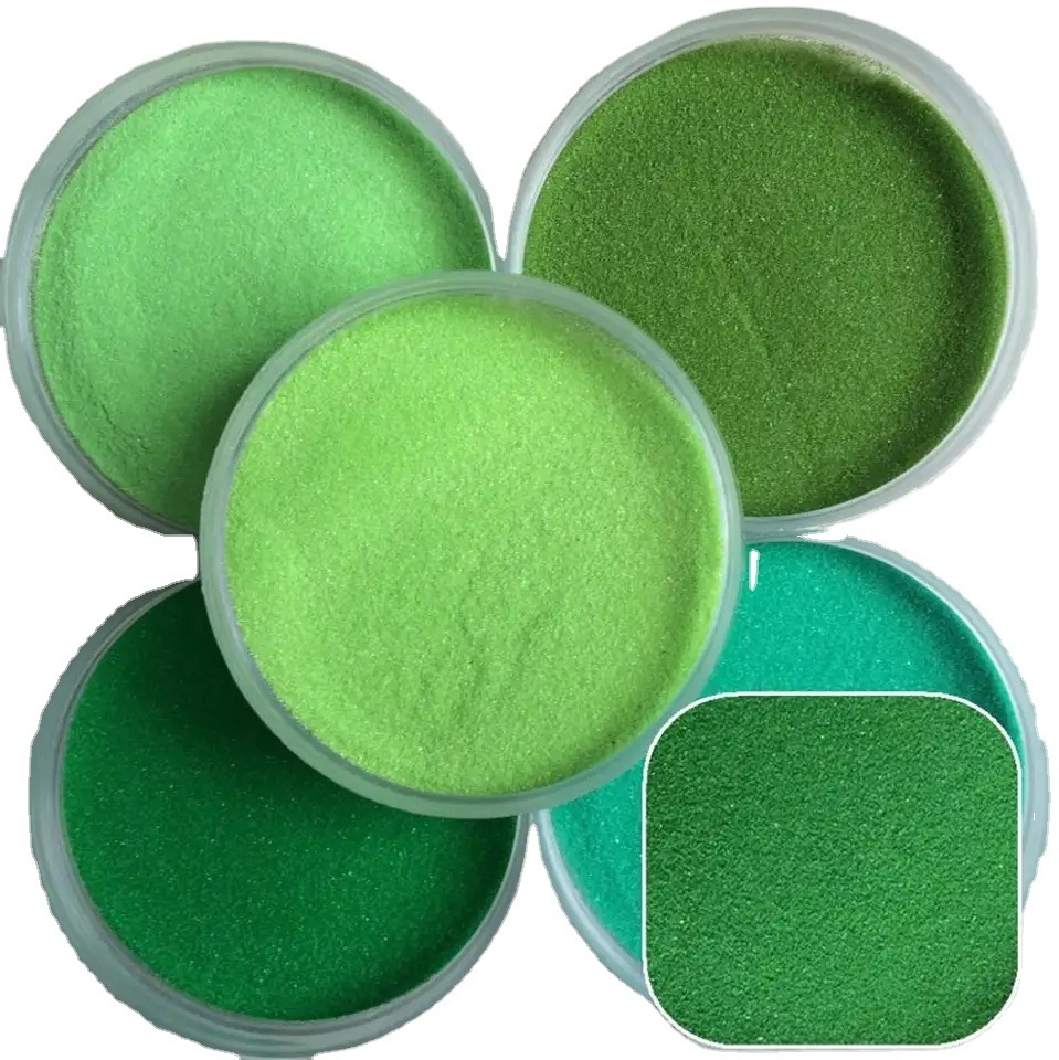 Direct factory Green color Coated sand for artificial turf infill price