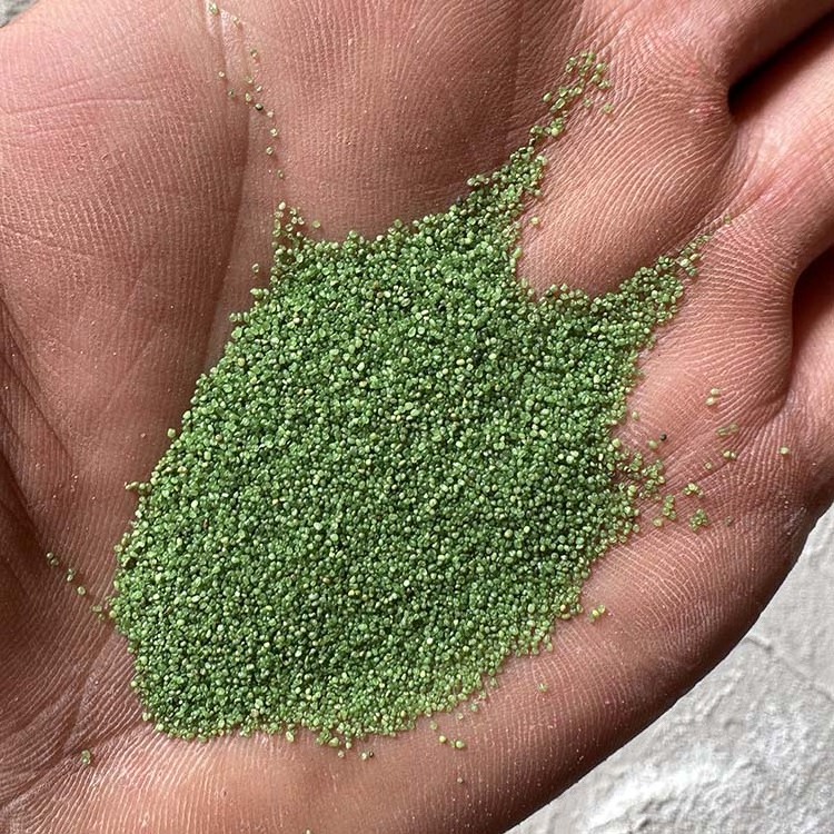 Direct factory Green color Coated sand for artificial turf infill price