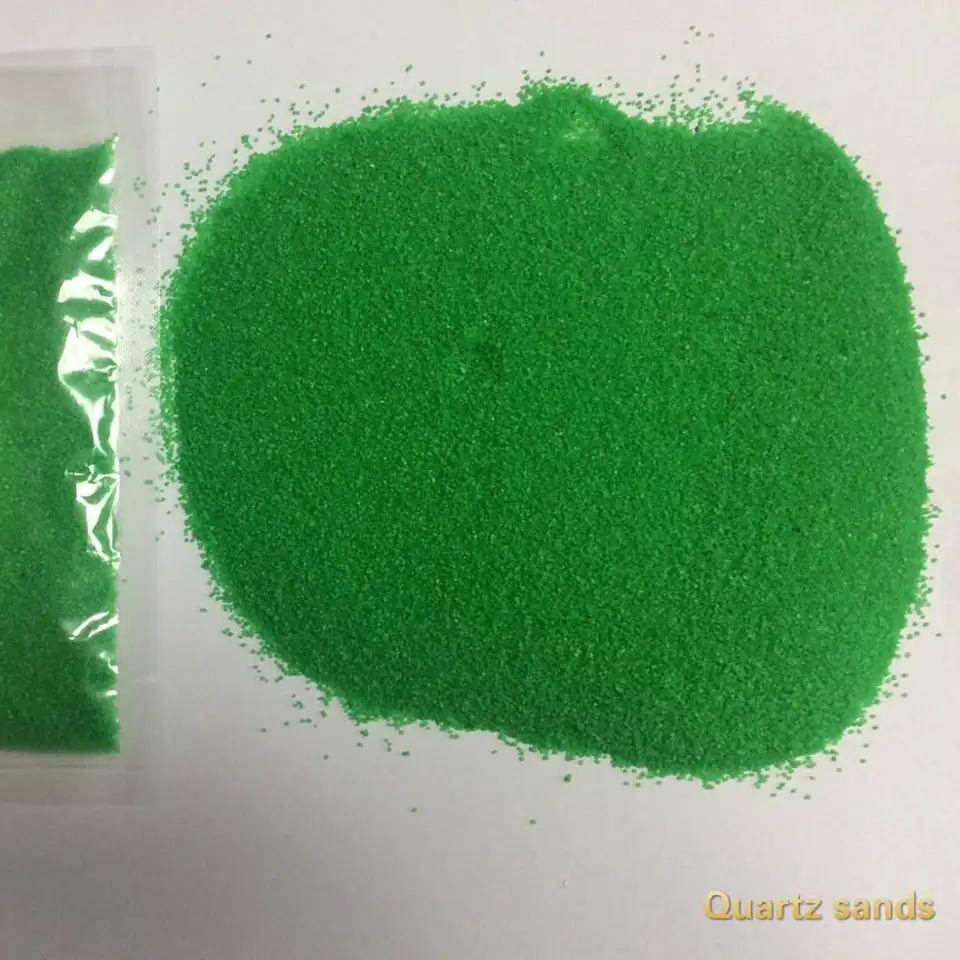 Direct factory Green color Coated sand for artificial turf infill price