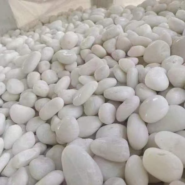 hot high polished garden  natural white pebble stone for decoration factory supplier