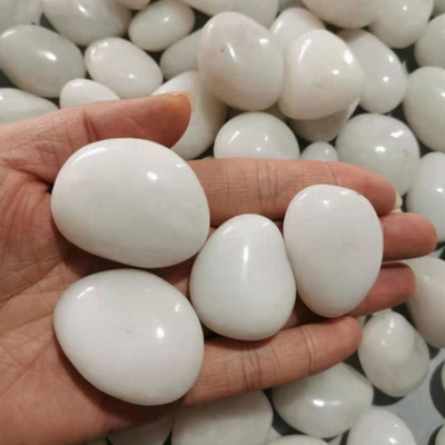 hot high polished garden  natural white pebble stone for decoration factory supplier