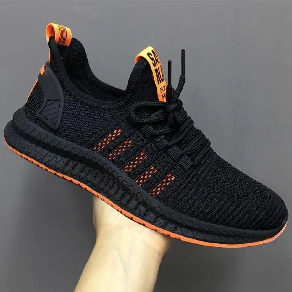 china factories black flying knit  durable lightweight breathable sneakers  stylish warm sports  for  made in vietnam f