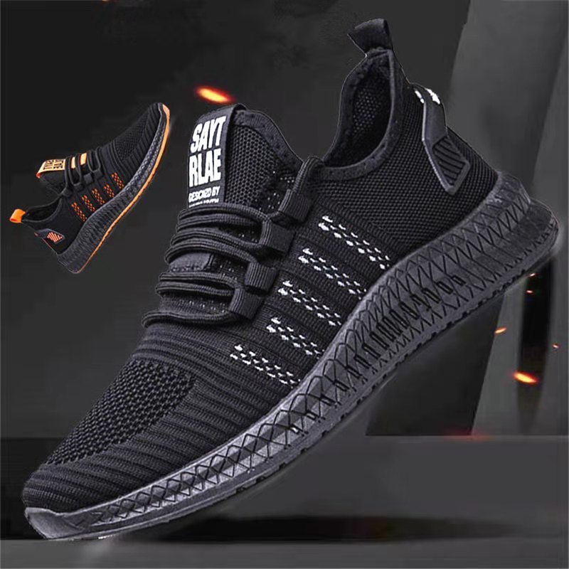 china factories black flying knit  durable lightweight breathable sneakers  stylish warm sports  for  made in vietnam f