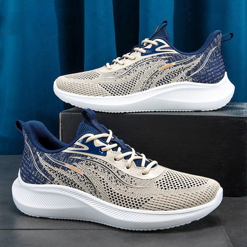 chinese factories white flying knit sneakers cheap  hot sale sportcasual in nepal sport shoe for men running shoes