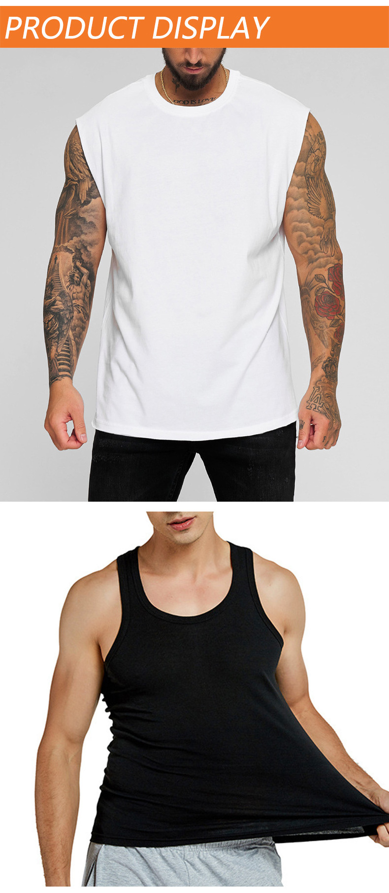 Wholesale Polyester Breathable Mesh Tank Top Men Gym Tank Tops For Training