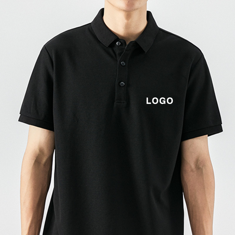 high quality polyester cotton t shirts plain mens polo with custom logo printed men's polo shirt