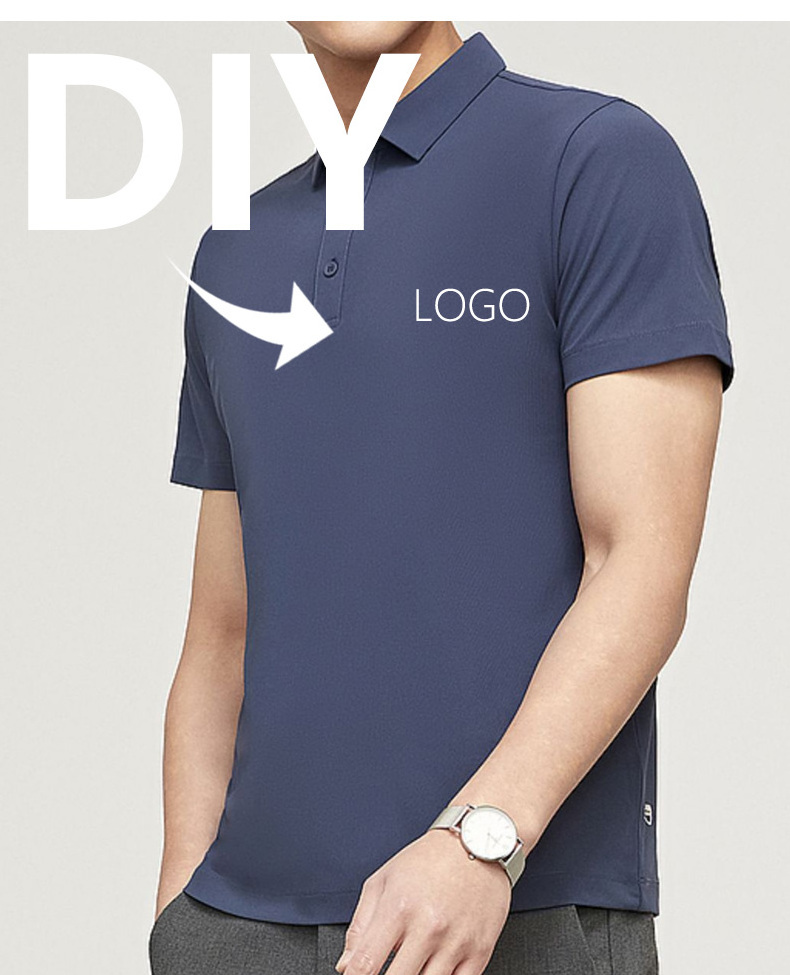 high quality polyester cotton t shirts plain mens polo with custom logo printed men's polo shirt