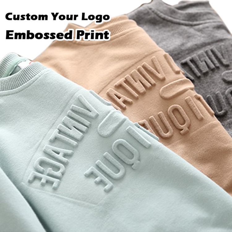 oem puff cotton tee tshirt custom graphic polyester t shirts designer embossed printing logo plain plus size men's t-shirts