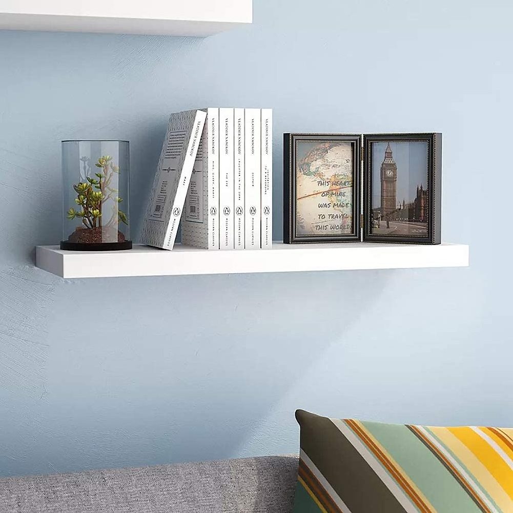 New Design Pack of 3 White Floating Shelves Wooden Shelves Unit for Wall Home Decor Shelf floating shelve wall mounted