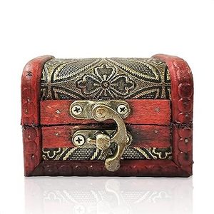 Wholesale Decorative Storage Treasure Box Souvenir Box Wooden Jewelry Box Handmade Treasure Chest With Latch