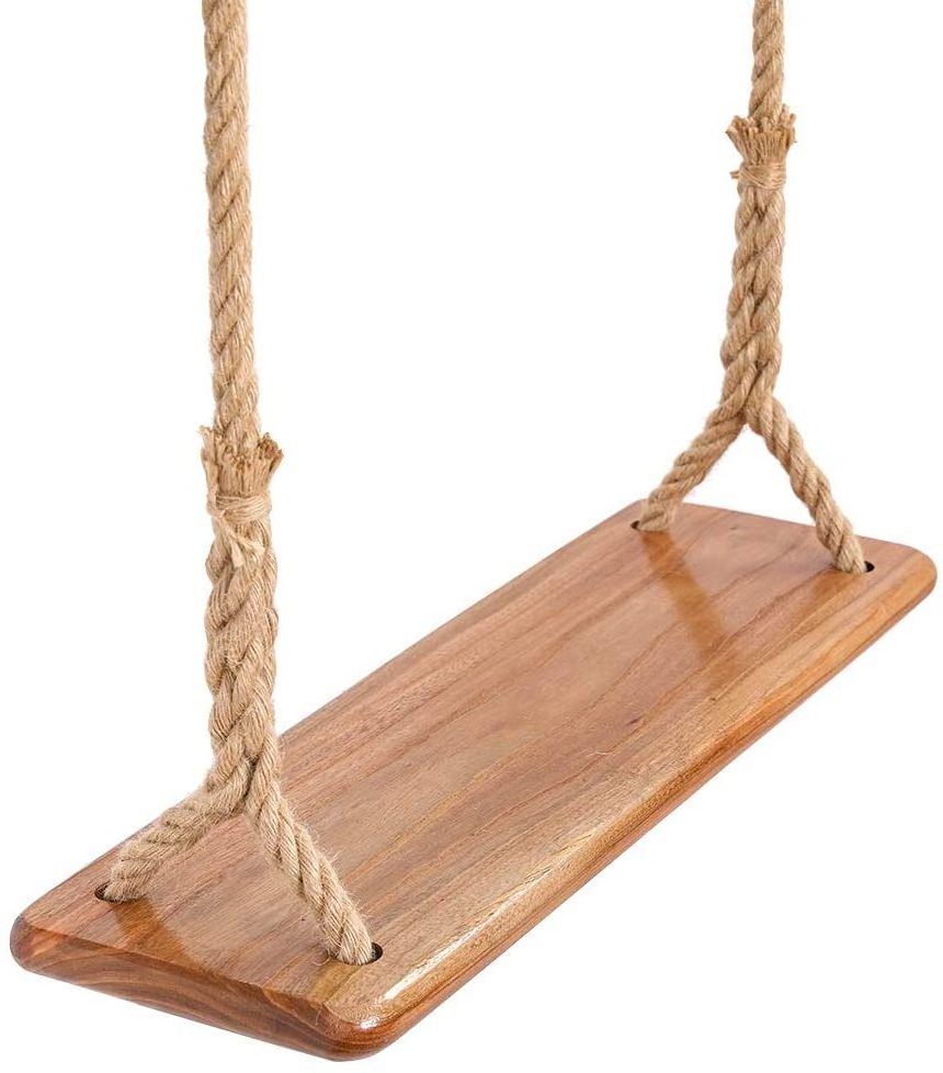 Tree Swing Seat Hanging Wooden Tree Swings for Children Adult Kids Garden,Yard, Indoor, Elm Wood Durable Can Withstand 440IB,Adu