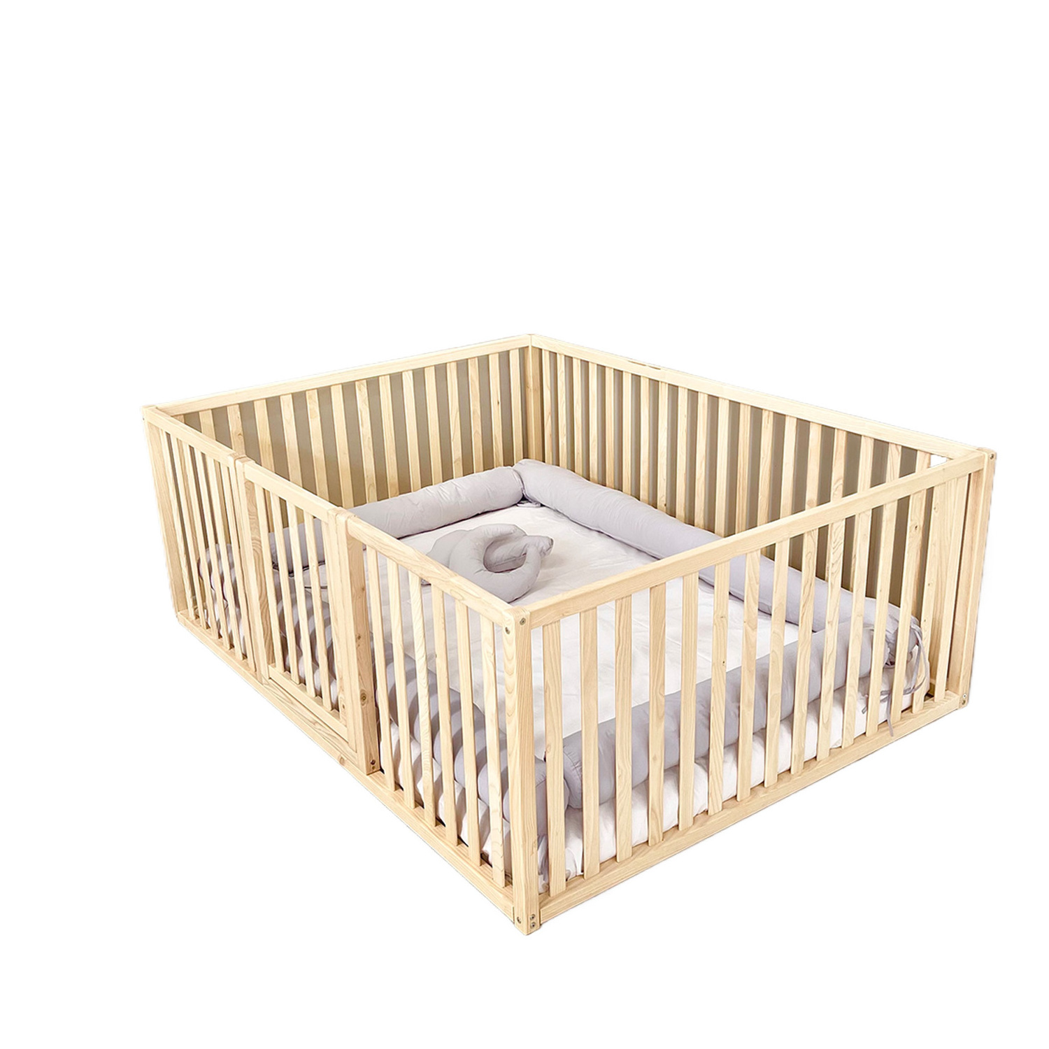 High Quality Kids Folding Wooden Fence Baby Playpen with Gate For Baby Child