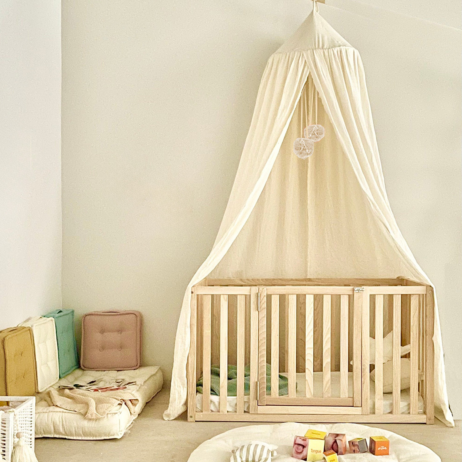 High Quality Kids Folding Wooden Fence Baby Playpen with Gate For Baby Child