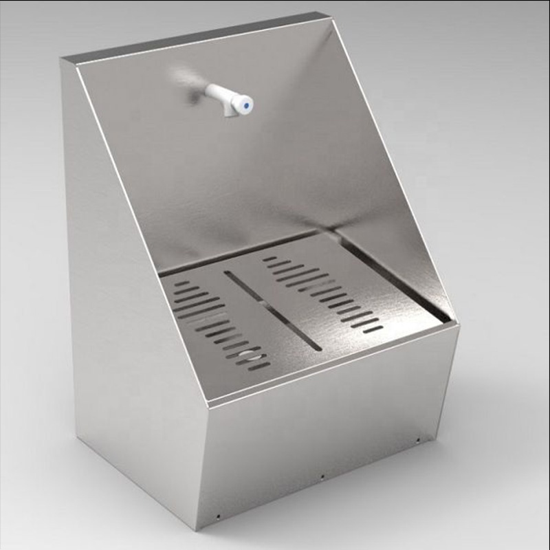 Customized Stainless Steel Foot Wash Trough Single Wudu Station Stainless Steel Wudu Sink For Muslim