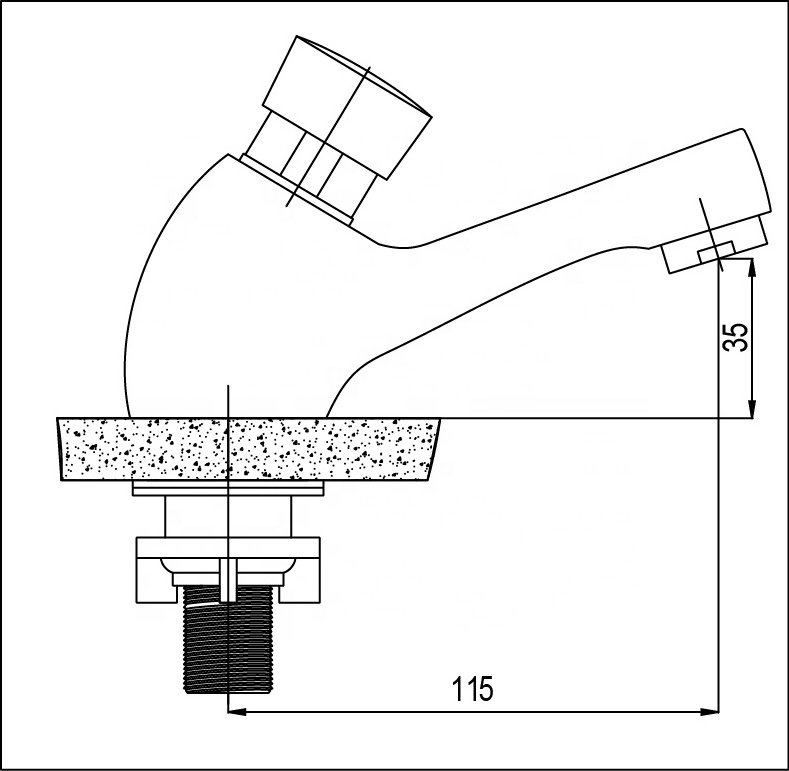 Factory Supplier Self Closing Sink Water Tap Water Saving Basin Faucet