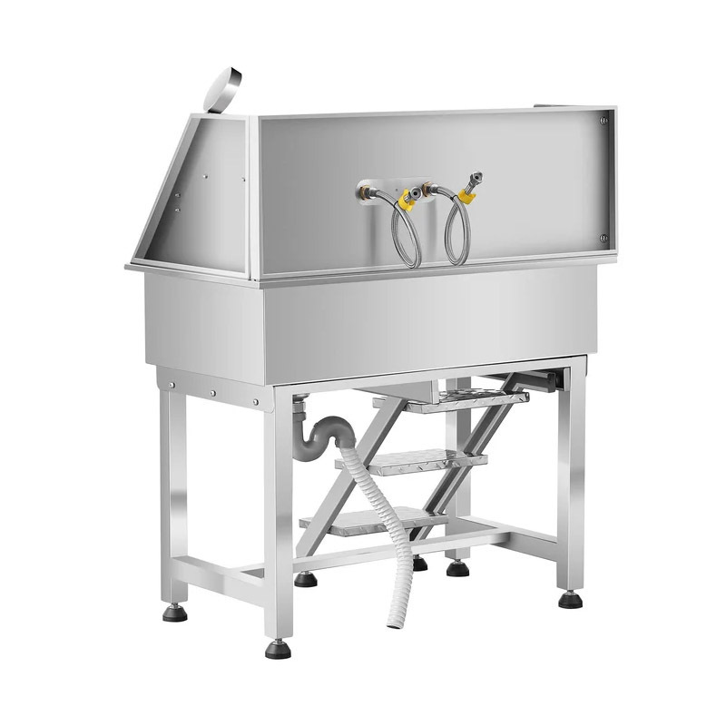 Custom size pet bath tub dog grooming spa stainless steel dog wash station manufacturer