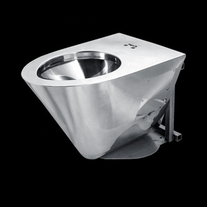 Foshan factory wholesale sanitary ware p trap washdown wall-hung commode hotel commercial 304 stainless steel toilet