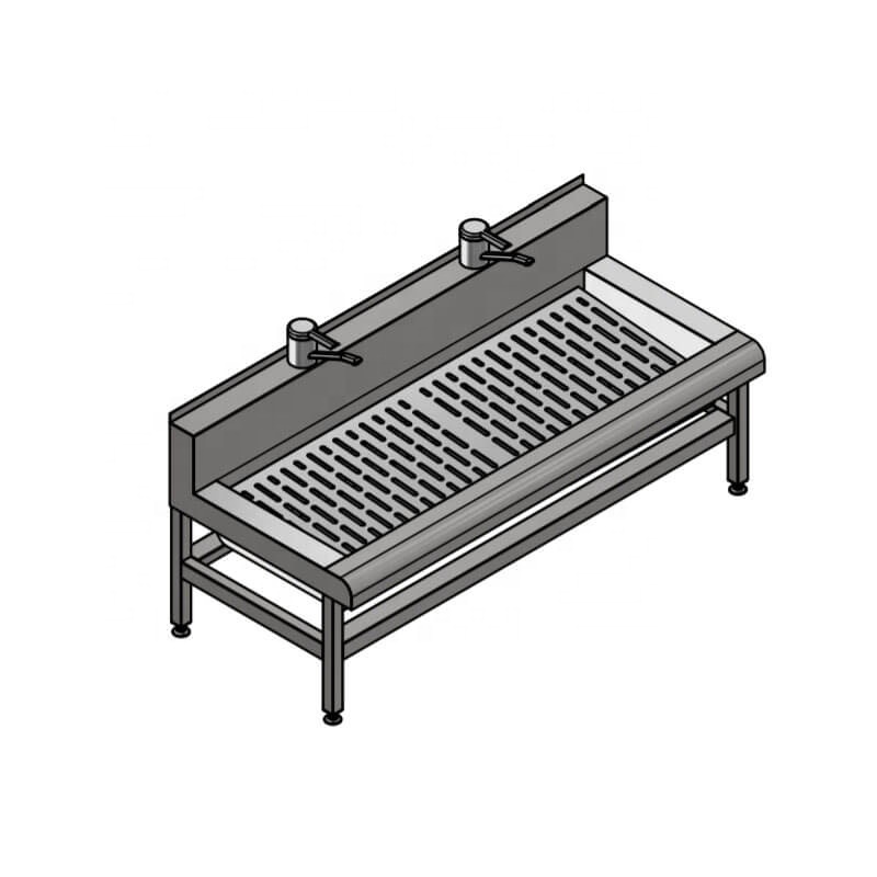 Factory Wholesale Stainless Steel Double Wudu Ritual Foot Wash Trough Muslim Wudu Sink For Bathroom