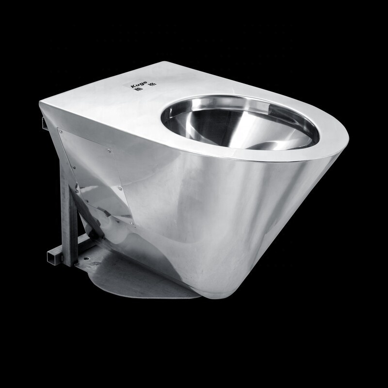 Foshan factory wholesale sanitary ware p trap washdown wall-hung commode hotel commercial 304 stainless steel toilet