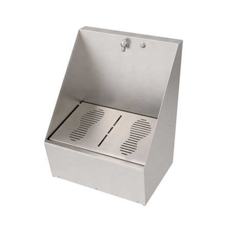 Customized Stainless Steel Foot Wash Trough Single Wudu Station Stainless Steel Wudu Sink For Muslim