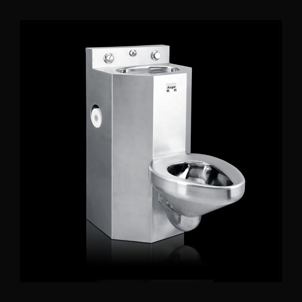 Heavy Construction Robust Metal Toilet Prison Jail Detention Stainless Steel Toilet Bowl