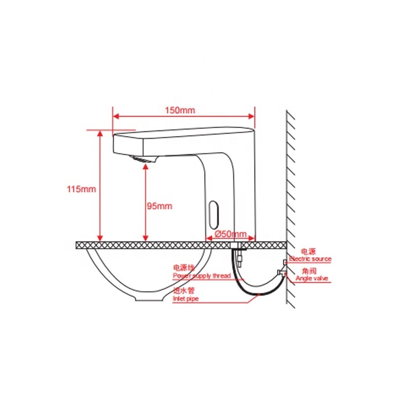 Motion Sense Bathroom Sink Faucet Automatic Basin Faucet With Sensor