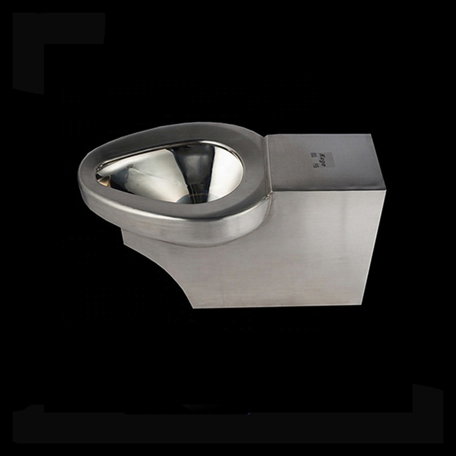 American style one piece washdown toilet stainless steel floor mounted prison style toilet for sale