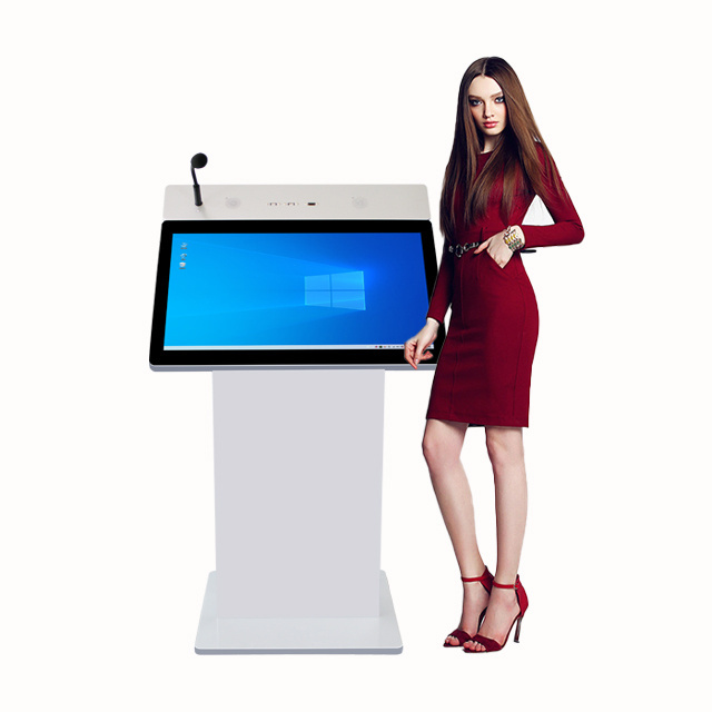 23.8 inch Digital Podium for Conference Room; Church Pulpit with Electric Lifting; Aluminum